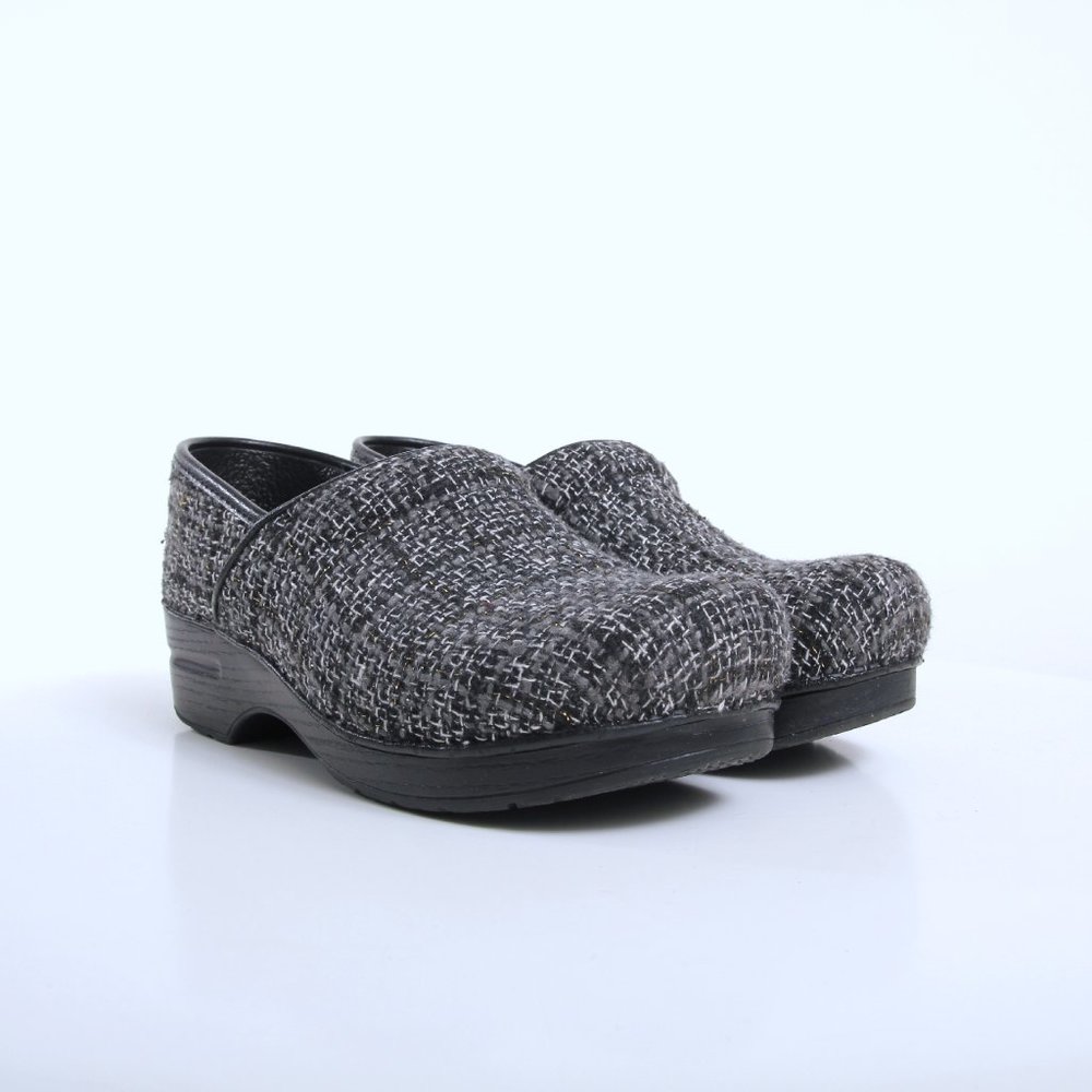 Dansko Black and Gray Mules